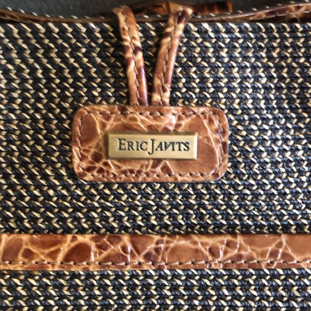Eric Javits Brown Field Shopper Tote Bag